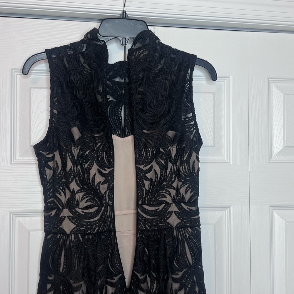 Anthropologie Yoana Baraschi Overture Black Lace Tulle Mesh Sheath Mini Dress 2 - Picture 11 of 15